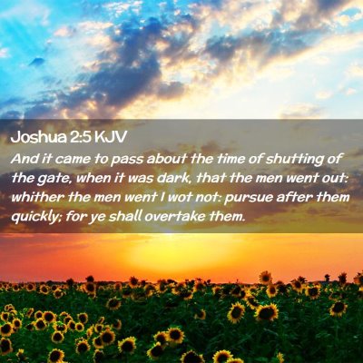 Joshua 2:5 KJV Free Bible Images