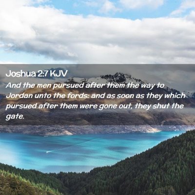 Joshua 2:7 KJV Free Bible Images