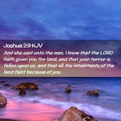 Joshua 2:9 KJV Free Bible Images