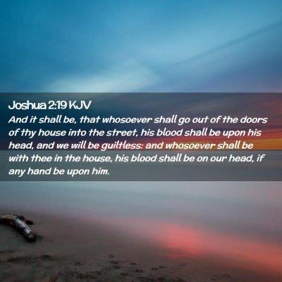 Joshua 2:19 KJV Free Bible Images