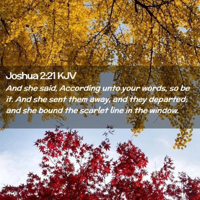 Joshua 2:21 KJV Free Bible Images