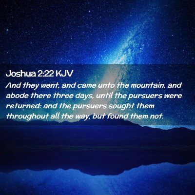 Joshua 2:22 KJV Free Bible Images