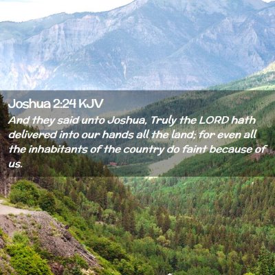 Joshua 2:24 KJV Free Bible Images