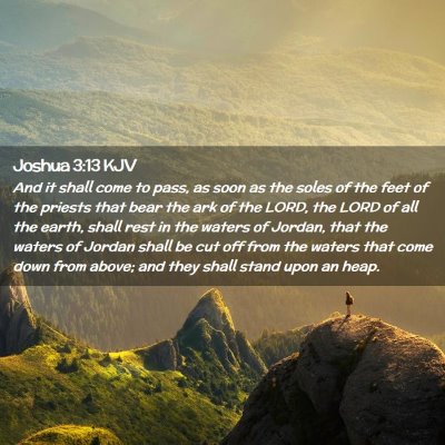 Joshua 3:13 KJV Free Bible Images