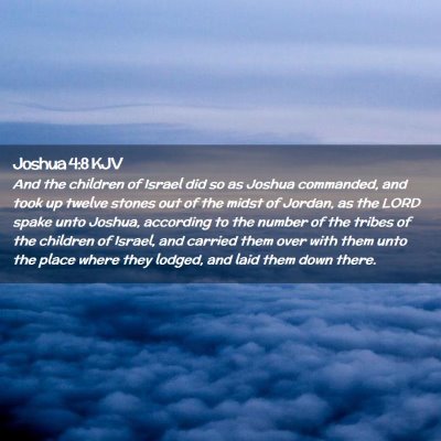 Joshua 4:8 KJV Free Bible Images