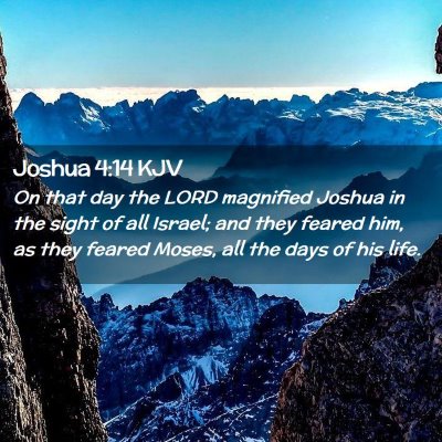 Joshua 4:14 KJV Free Bible Images