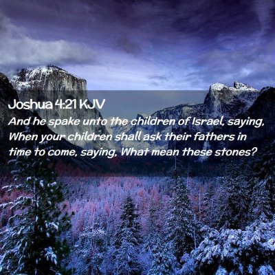 Joshua 4:21 KJV Free Bible Images