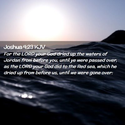 Joshua 4:23 KJV Free Bible Images