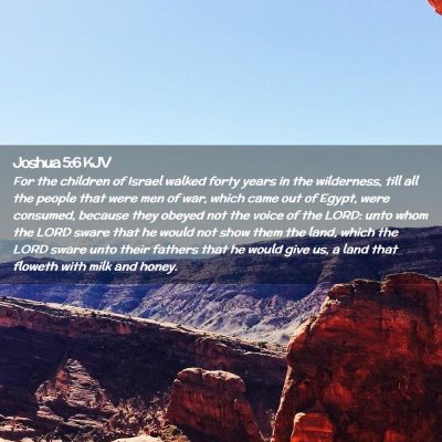 Joshua 5:6 KJV Free Bible Images