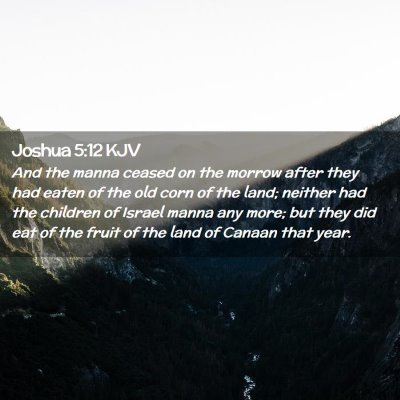 Joshua 5:12 KJV Free Bible Images