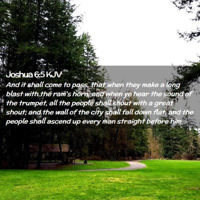 Joshua 6:5 KJV Free Bible Images