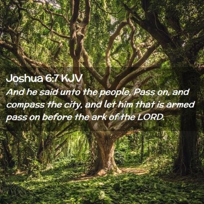 Joshua 6:7 KJV Free Bible Images