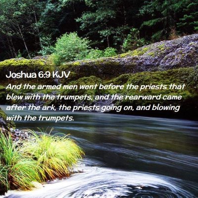 Joshua 6:9 KJV Free Bible Images