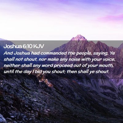 Joshua 6:10 KJV Free Bible Images