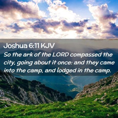 Joshua 6:11 KJV Free Bible Images