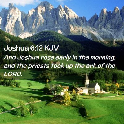 Joshua 6:12 KJV Free Bible Images