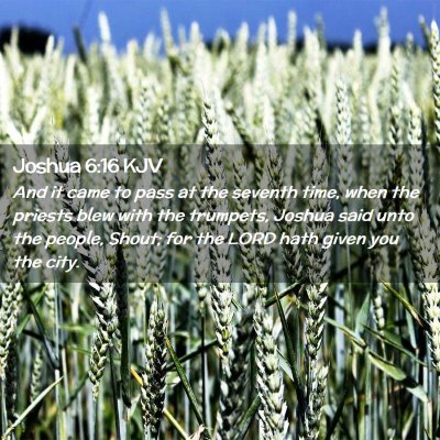 Joshua 6:16 KJV Free Bible Images