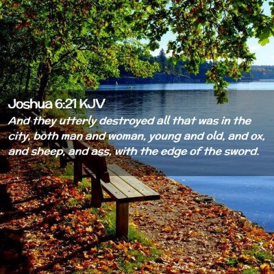 Joshua 6:21 KJV Free Bible Images