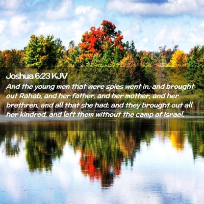 Joshua 6:23 KJV Free Bible Images