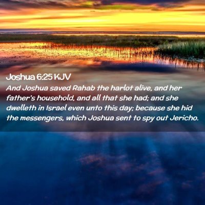 Joshua 6:25 KJV Free Bible Images