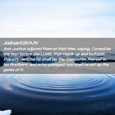 Joshua 6:26 KJV Free Bible Images