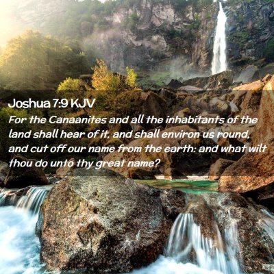 Joshua 7:9 KJV Free Bible Images