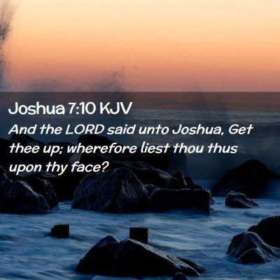 Joshua 7:10 KJV Free Bible Images