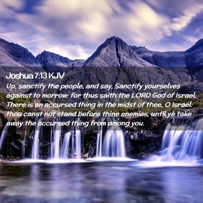 Joshua 7:13 KJV Free Bible Images