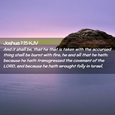 Joshua 7:15 KJV Free Bible Images