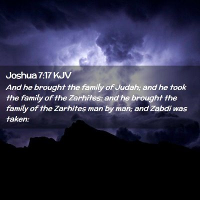 Joshua 7:17 KJV Free Bible Images