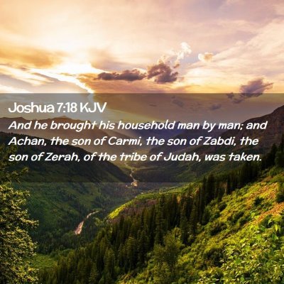 Joshua 7:18 KJV Free Bible Images