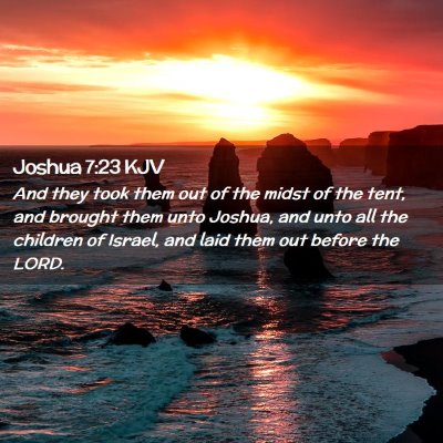 Joshua 7:23 KJV Free Bible Images