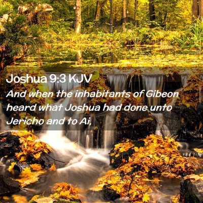 Joshua 9:3 KJV Free Bible Images