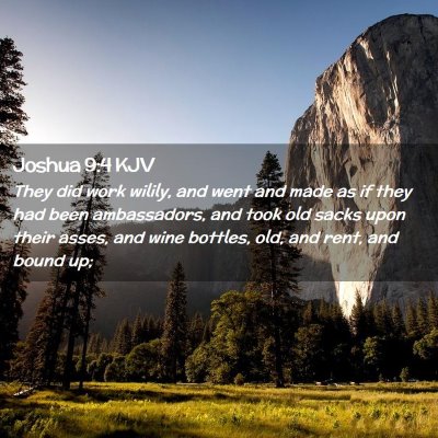 Joshua 9:4 KJV Free Bible Images