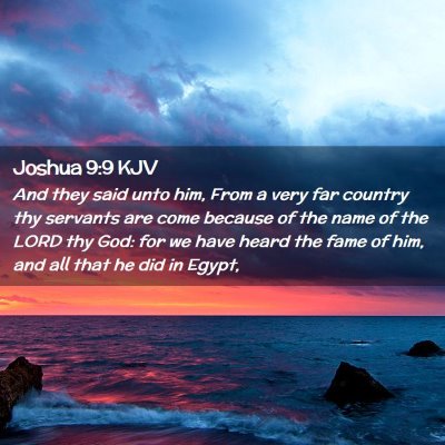 Joshua 9:9 KJV Free Bible Images