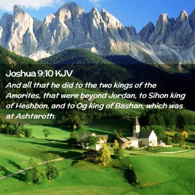 Joshua 9:10 KJV Free Bible Images