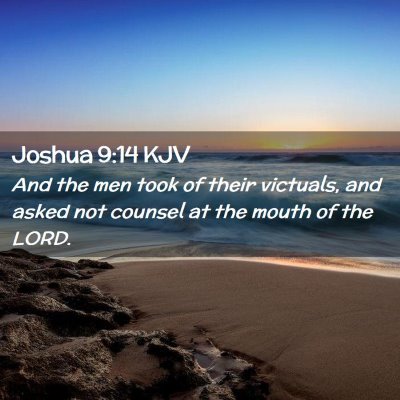 Joshua 9:14 KJV Free Bible Images