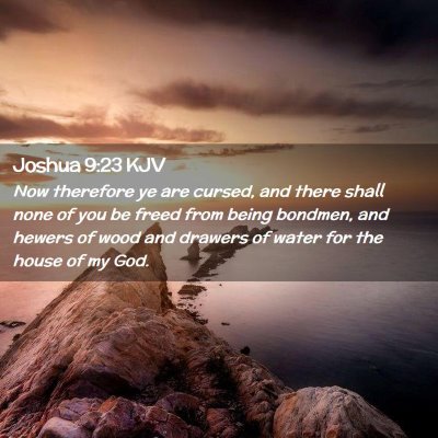 Joshua 9:23 KJV Free Bible Images