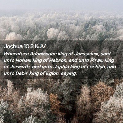 Joshua 10:3 KJV Free Bible Images