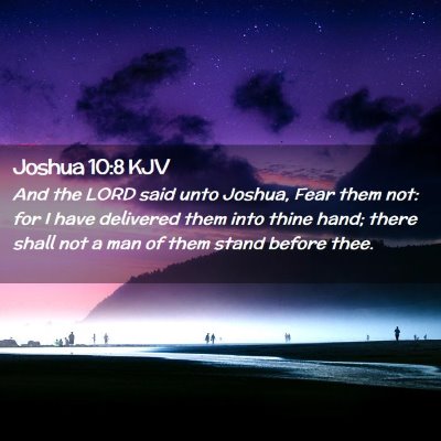 Joshua 10:8 KJV Free Bible Images