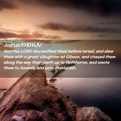 Joshua 10:10 KJV Free Bible Images