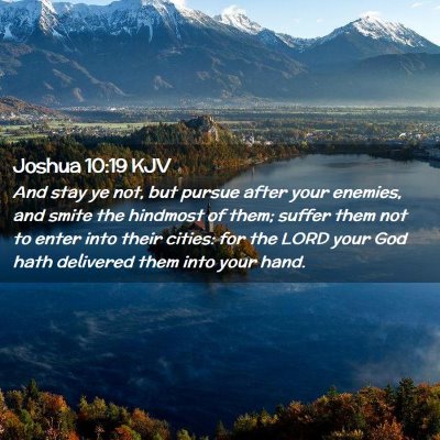 Joshua 10:19 KJV Free Bible Images