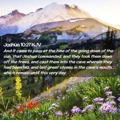 Joshua 10:27 KJV Free Bible Images