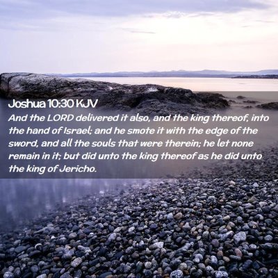 Joshua 10:30 KJV Free Bible Images