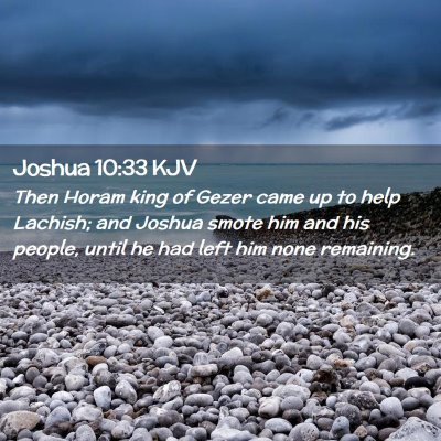 Joshua 10:33 KJV Free Bible Images