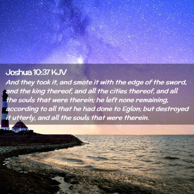 Joshua 10:37 KJV Free Bible Images