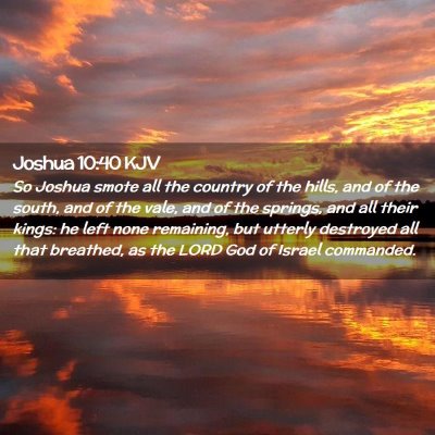 Joshua 10:40 KJV Free Bible Images