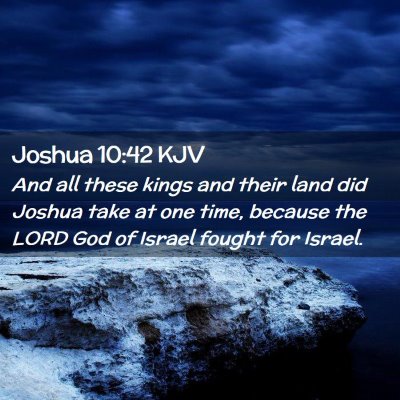 Joshua 10:42 KJV Free Bible Images