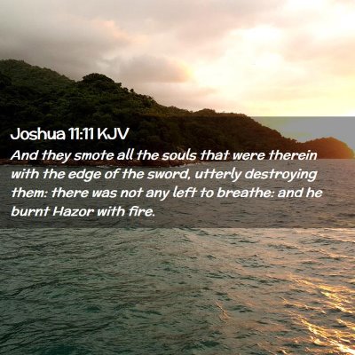 Joshua 11:11 KJV Free Bible Images