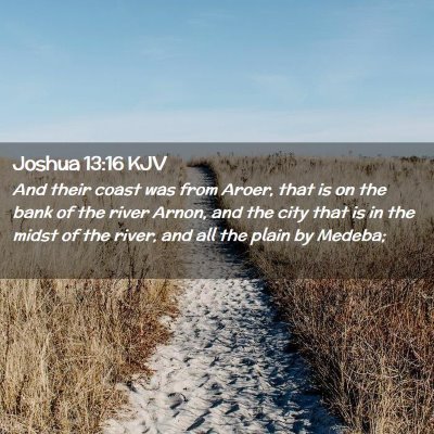 Joshua 13:16 KJV Free Bible Images